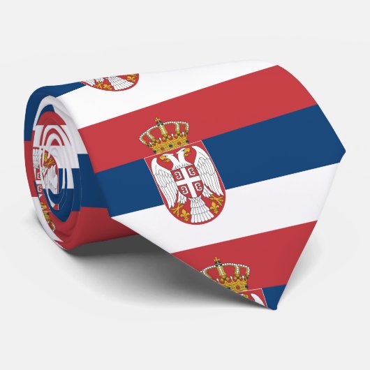 Serbische Flagge Krawatte (Gerollt)