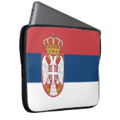 Serbische Flagge Laptopschutzhülle (Vorne Rechts)
