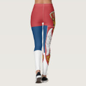 Serbische Flagge Leggings (Rückseite)
