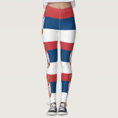 Serbische Flagge Leggings (Vorderseite)