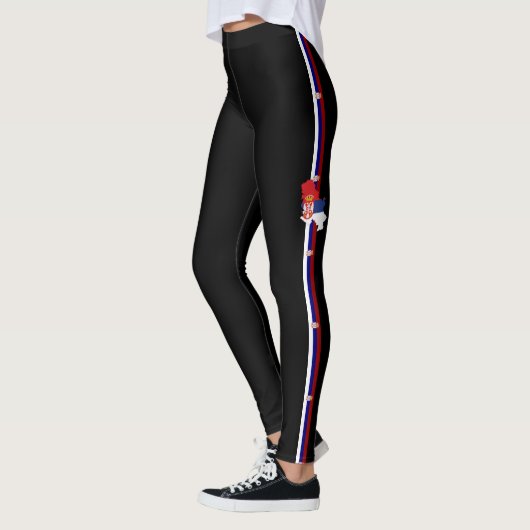 Serbische Flagge Leggings (Links)