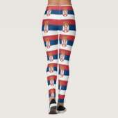 Serbische Flagge Leggings (Rückseite)