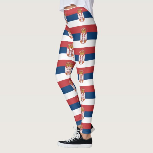 Serbische Flagge Leggings (Links)