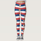 Serbische Flagge Leggings (Vorderseite)