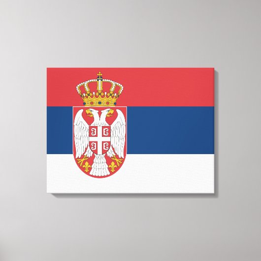 Serbische Flagge Leinwanddruck (Vorderseite)