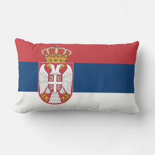 Serbische Flagge Lendenkissen (Vorderseite)