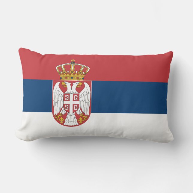 Serbische Flagge Lendenkissen (Vorderseite)