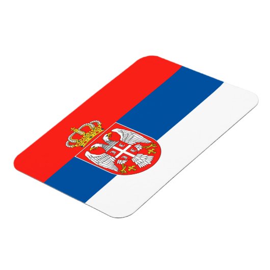 Serbische Flagge Magnet (Linke Seite)