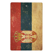 Serbische Flagge Mini Klemmbrett (Rückseite)