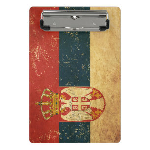 Serbische Flagge Mini Klemmbrett