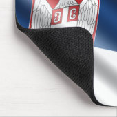 Serbische Flagge Mousepad (Ecke)