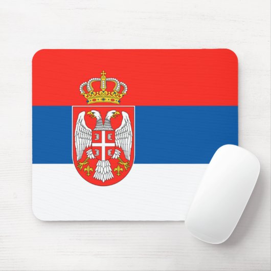 Serbische Flagge Mousepad (Mit Mouse)