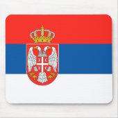 Serbische Flagge Mousepad (Vorne)