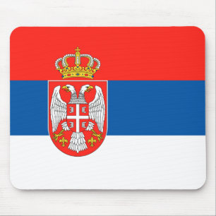 Serbische Flagge Mousepad