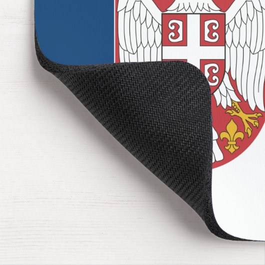 Serbische Flagge Mousepad (Ecke)