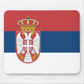 Serbische Flagge Mousepad (Vorne)