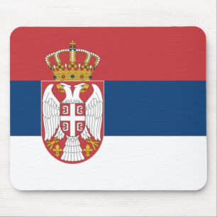 Serbische Flagge Mousepad