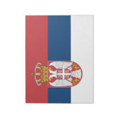 Serbische Flagge Notizblock (Rotiert)