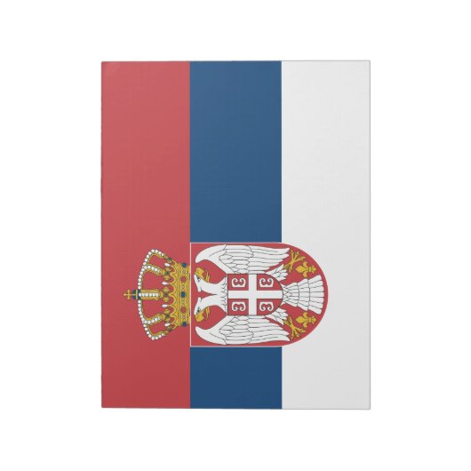 Serbische Flagge Notizblock (Rotiert)