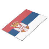 Serbische Flagge Notizblock (angewinkelt)