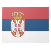 Serbische Flagge Notizblock (Vorderseite)