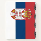 Serbische Flagge Notizblock (Rückseite)