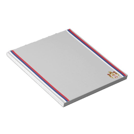 Serbische Flagge Notizblock (angewinkelt)