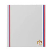 Serbische Flagge Notizblock (Vorderseite)