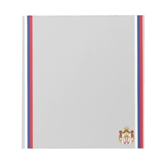 Serbische Flagge Notizblock (Vorderseite)