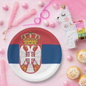 Serbische Flagge Pappteller (Party)