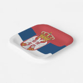 Serbische Flagge Pappteller (Gewinkelt)