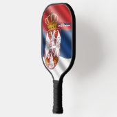 Serbische Flagge Pickleball Schläger (Links)