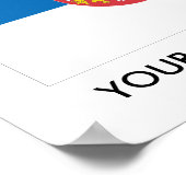 Serbische Flagge Poster (Ecke)