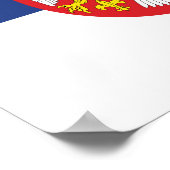 Serbische Flagge Poster (Ecke)