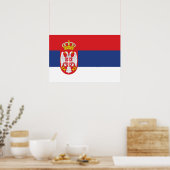 Serbische Flagge Poster (Küche)