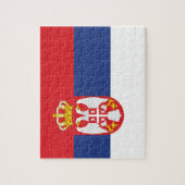 Serbische Flagge Puzzle (Vertikal)