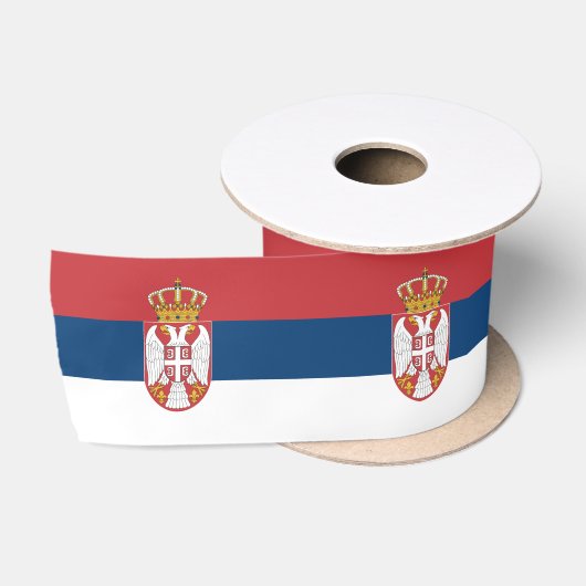 Serbische Flagge Satinband (Spule)
