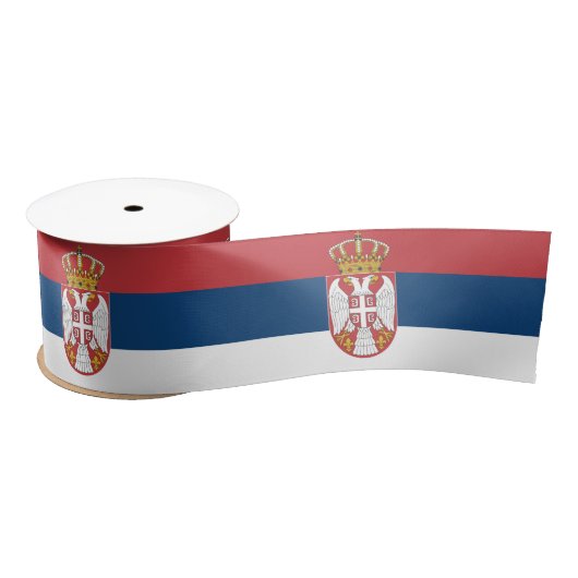 Serbische Flagge Satinband (Spule)