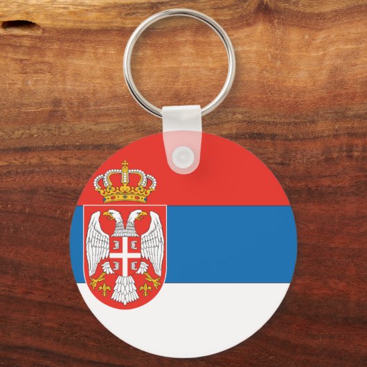 Serbische Flagge Schlüsselanhänger (Vorderseite)