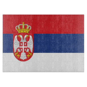 Serbische Flagge Schneidebrett