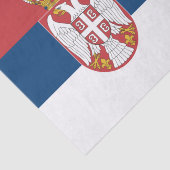 Serbische Flagge Seidenpapier (Ausschnitt)