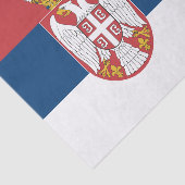 Serbische Flagge Seidenpapier (Ausschnitt)