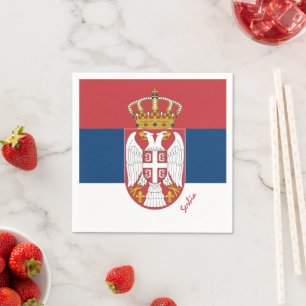 Serbische Flagge & Serbien Party Mode / Sport Serviette