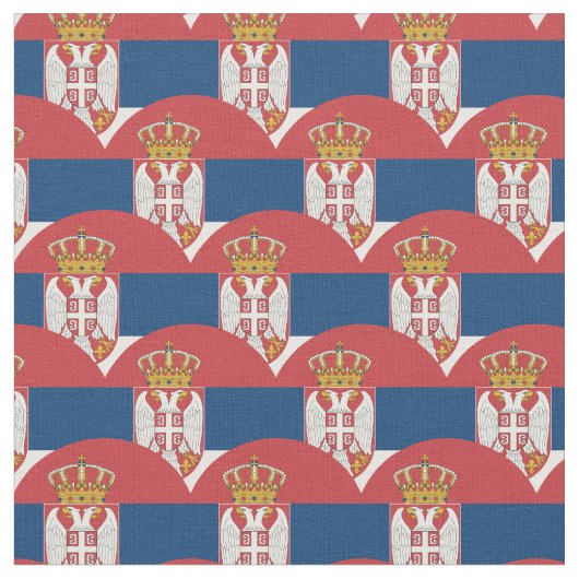 Serbische Flagge & Serbien Trendy Fabric /mode Stoff (Nahaufnahme)