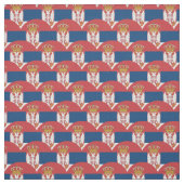 Serbische Flagge & Serbien Trendy Fabric /mode Stoff (Muster)