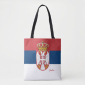 Serbische Flagge & Serbiens Mode/Sportfans Tasche (Vorderseite)