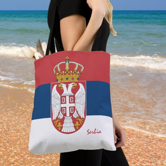 Serbische Flagge & Serbiens Mode/Sportfans Tasche