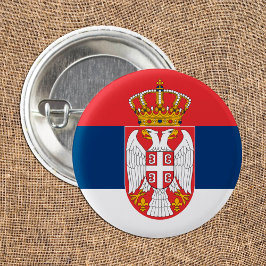 Serbische Flagge & Serbiens Modepatriot /sports Button