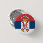 Serbische Flagge & Serbiens Modepatriot /sports Button (Vorne & Hinten)