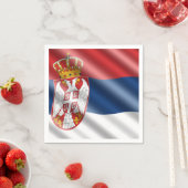 Serbische Flagge Serviette (Beispiel)